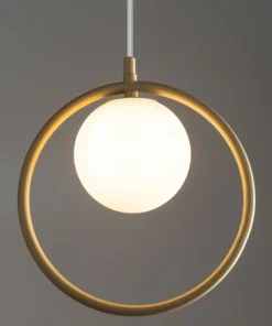 Outlet Sklep Kaja Stylowa, złota lampa wisząca z małym kloszem SIG 33409 z serii AQUA