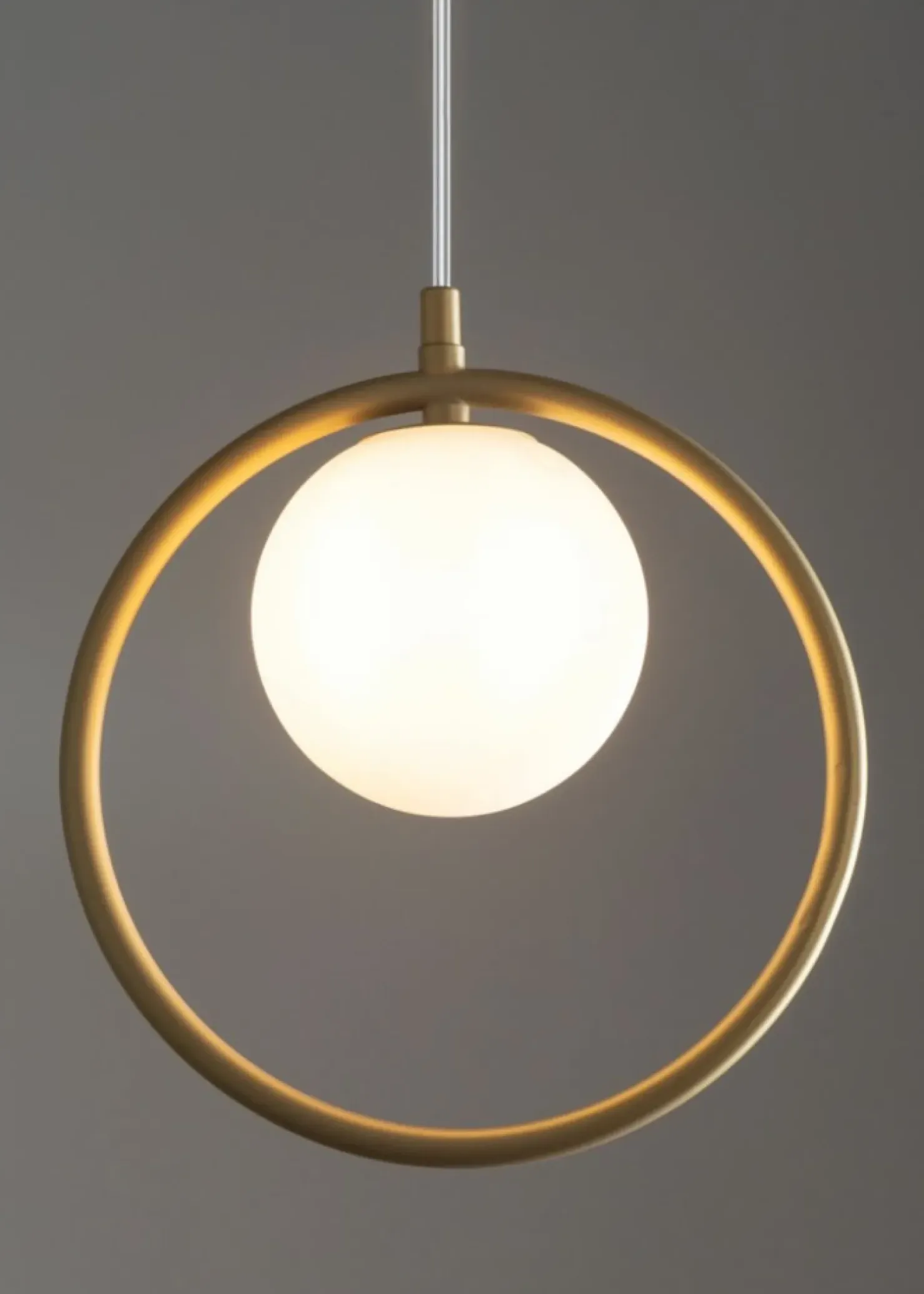 Outlet Sklep Kaja Stylowa, złota lampa wisząca z małym kloszem SIG 33409 z serii AQUA