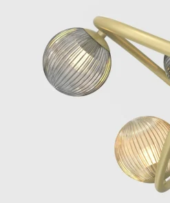 Shop Sklep Kaja Stylowa, złota lampa wisząca do sypialni WF 7015-804 METZ | Kaja