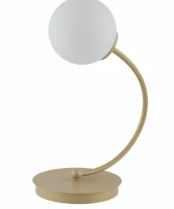 Stylowa, złota lampka stołowa z kloszem SIG 50303 z serii VELVET*Sklep Kaja Shop
