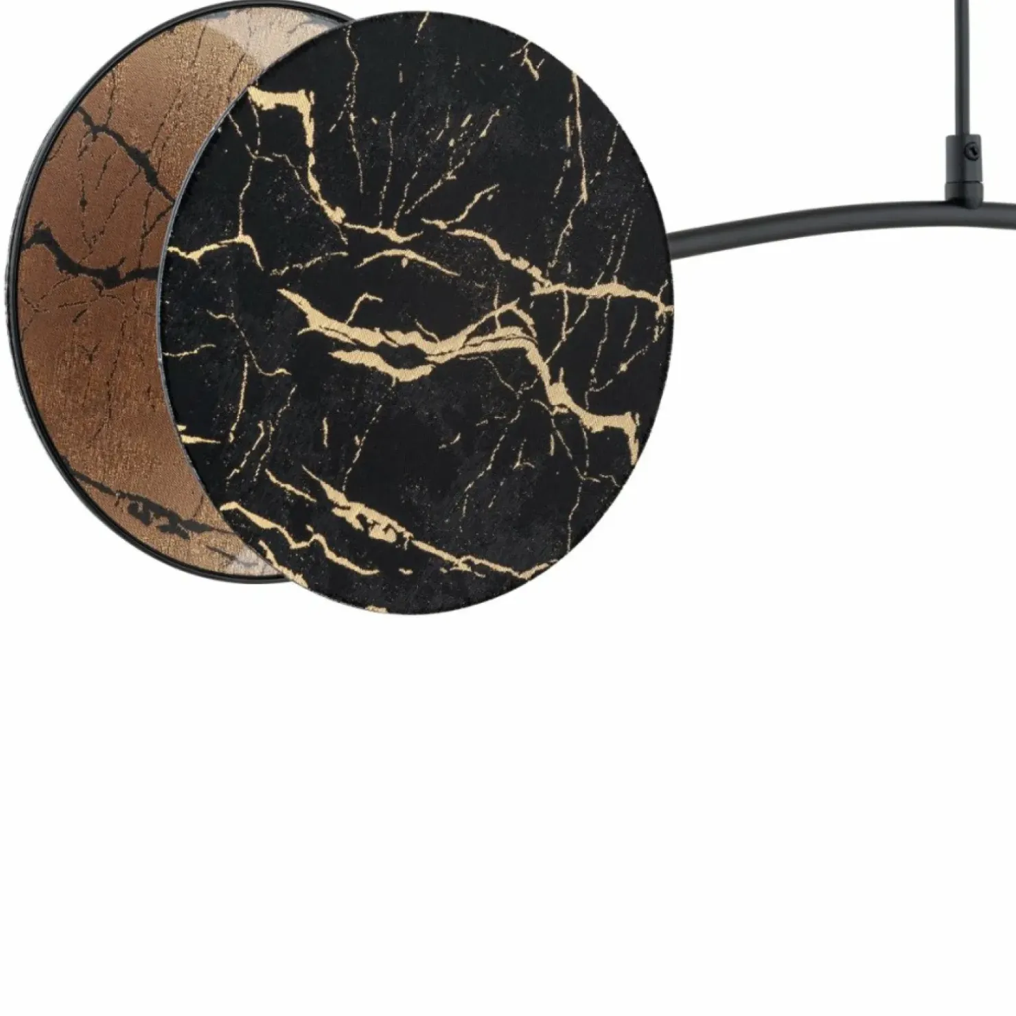 Fashion Sklep Kaja Stylowy, czarno-złoty żyrandol do sypialni 1327/2 MOTIF | Kaja
