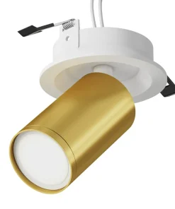 Stylowy reflektor podtynkowy ze złotą tubą C048CL-U-1WMG - FOCUS S*Sklep Kaja Cheap