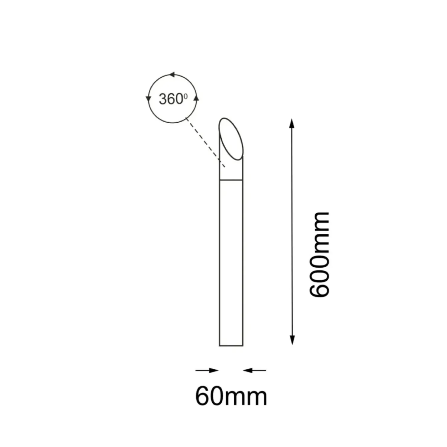 Słupek ogrodowy w kolorze antracytu 60cm ANT 9919 SAGA | Kaja*Sklep Kaja Sale