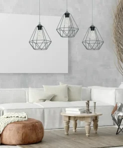 Cheap Sklep Kaja Szara, druciana lampa wisząca na listwie MLP7217 BASKET | Kaja