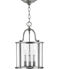 Szara lampa wisząca, do jadalni HK-GENTRY-P-M-PW z serii GENTRY*Sklep Kaja Outlet
