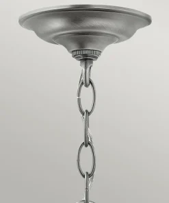 Szara lampa wisząca, do jadalni HK-GENTRY-P-M-PW z serii GENTRY*Sklep Kaja Outlet