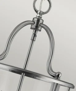 Szara lampa wisząca, do jadalni HK-GENTRY-P-M-PW z serii GENTRY*Sklep Kaja Outlet