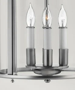 Szara lampa wisząca, do jadalni HK-GENTRY-P-M-PW z serii GENTRY*Sklep Kaja Outlet