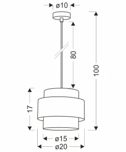 Flash Sale Sklep Kaja Szara lampa wisząca z podwójnym abażurem 31-18410 z serii HARE | Kaja Oświetleni