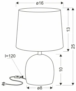 Szara lampka stołowa, marmurkowa podstawa 41-24381 z serii ADELINA | Kaja Oświet*Sklep Kaja Shop