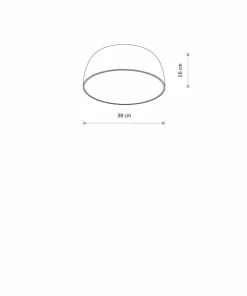 Szara, okrągła lampa sufitowa ⌀38cm 3xE27 8014 SATELLITE | Kaja*Sklep Kaja Store