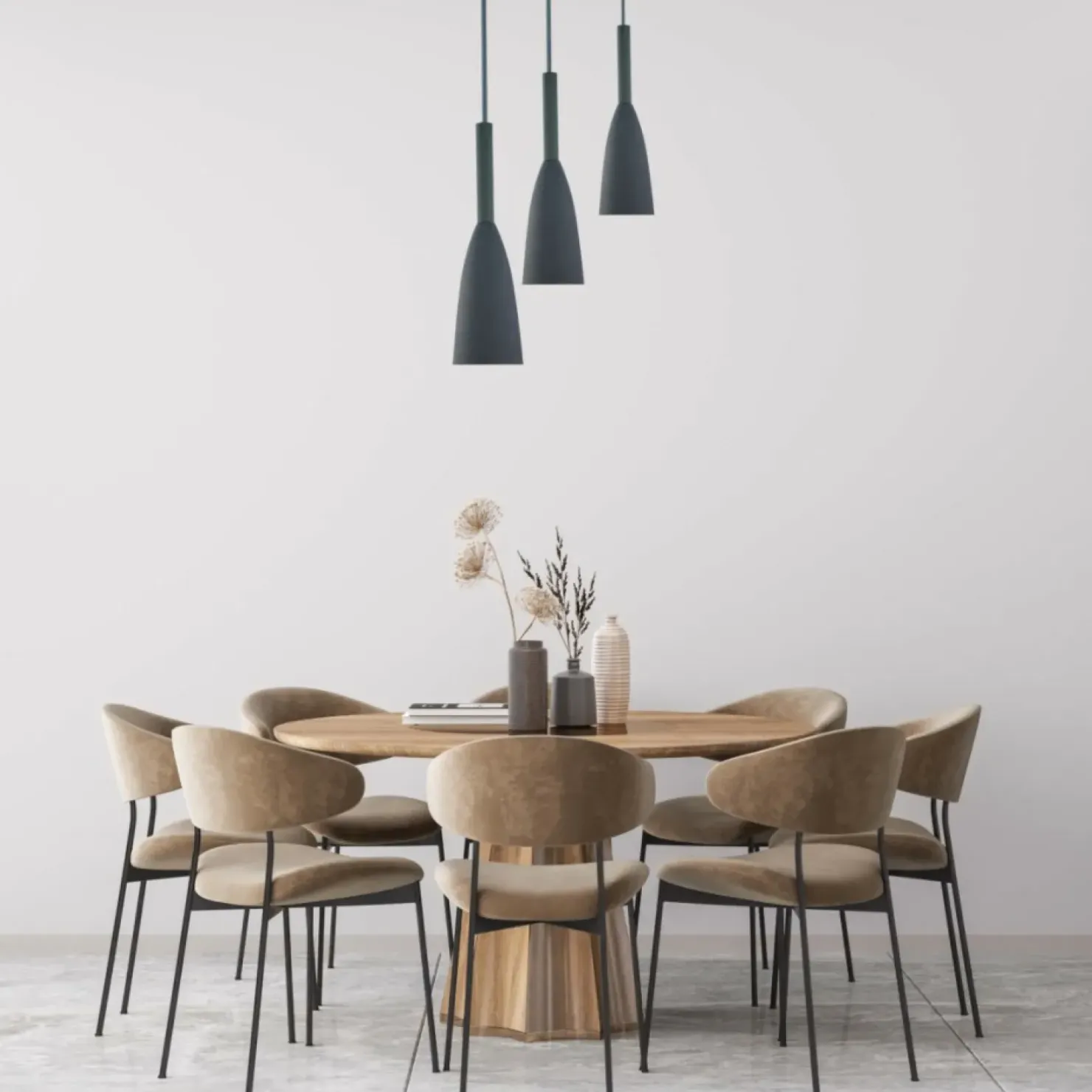 Store Sklep Kaja Szare tuby na okrągłej podsufitce LP-181/3P GR SOLIN | Kaja