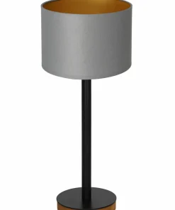 Szaro-czarna lampka stołowa, dekoracyjna LX 3836 z serii TABLE LAMPS*Sklep Kaja Cheap