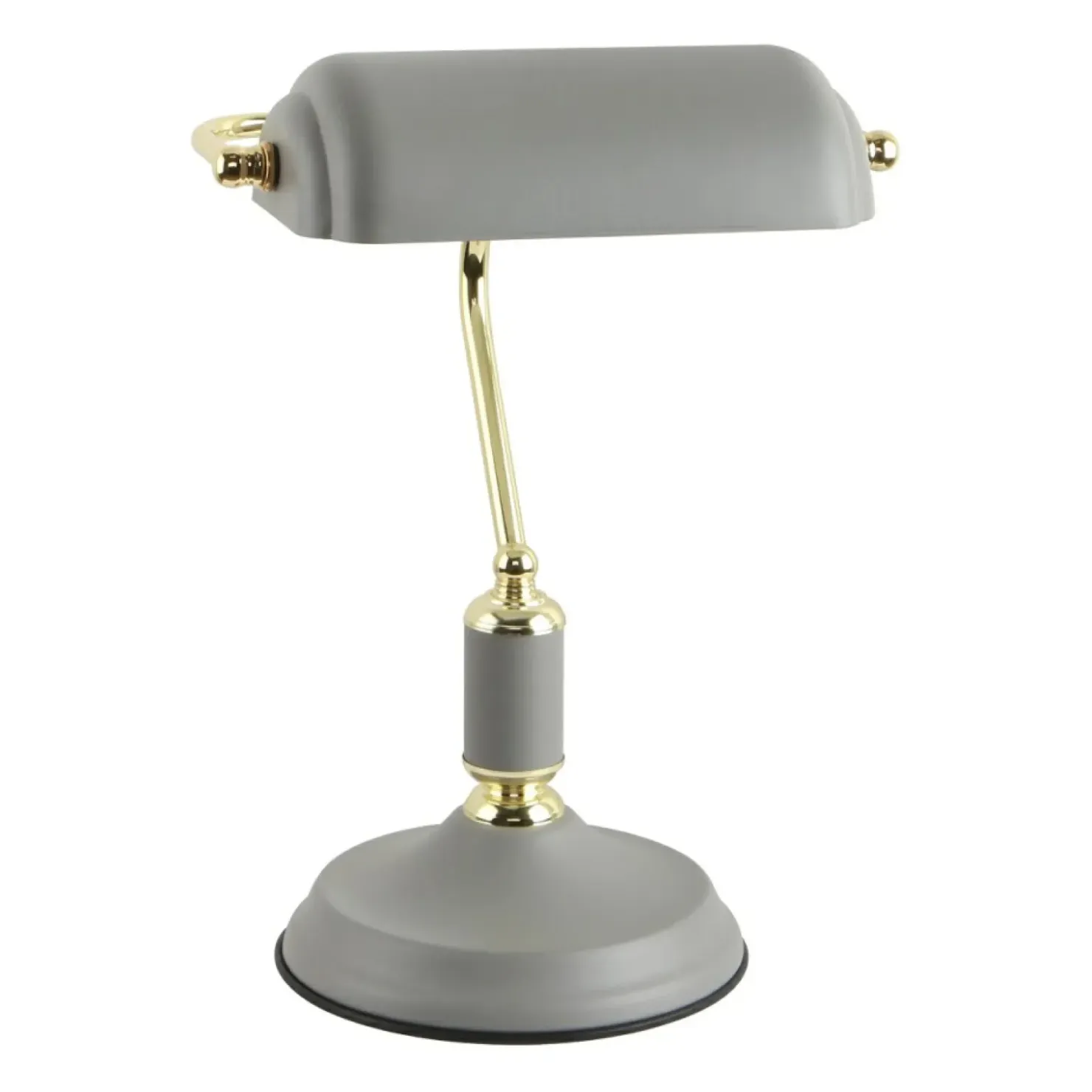 Szaro-złota, stylowa lampka z szerokim kloszem A2048-GR z serii ROMA*Sklep Kaja Best Sale