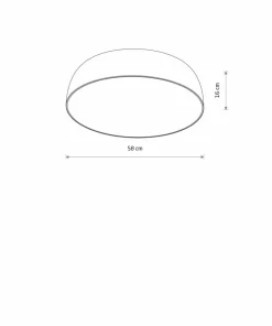 Szary plafon natynkowy do sypialni ⌀58cm 7xE27 8020 SATELLITE | Kaja*Sklep Kaja Outlet