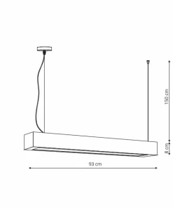 Cheap Sklep Kaja Szeroka, biała listwa wisząca LP-7001/1P 20 WH-93 24/4 z serii IBROS
