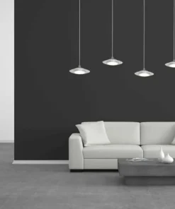 Clearance Sklep Kaja Szeroka, designerska lampa wisząca ML415 ELLIPSE | Kaja Oświetlenie chrom