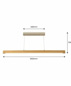 Clearance Sklep Kaja Szeroka, drewniana listwa sufitowa LED ABR-LLZ-24W LINEA | Kaja drewniany