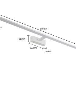 Szeroka lampa łazienkowa nad lustro 96cm GS-LWB-32W WH ISLA | Kaja*Sklep Kaja Fashion
