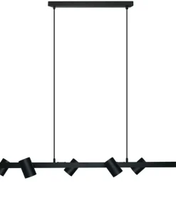 New Sklep Kaja Szeroka lampa do oświetlenia stołu lub baru LP-731/6L BK SNOW | Kaja