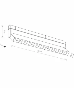 Szeroka lampa do szyny magnetycznej 1F 10645 LVM FOCUS OUT LED | Kaja*Sklep Kaja Best