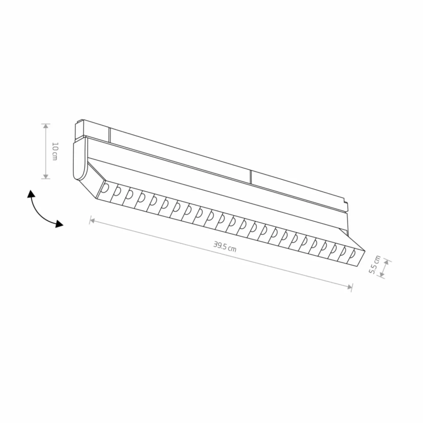 Szeroka lampa do szyny magnetycznej 1F 10645 LVM FOCUS OUT LED | Kaja*Sklep Kaja Best