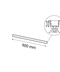Szeroka lampa LED do wbudowania 90cm 4000K ANT 1827 HIATE | Kaja*Sklep Kaja Outlet