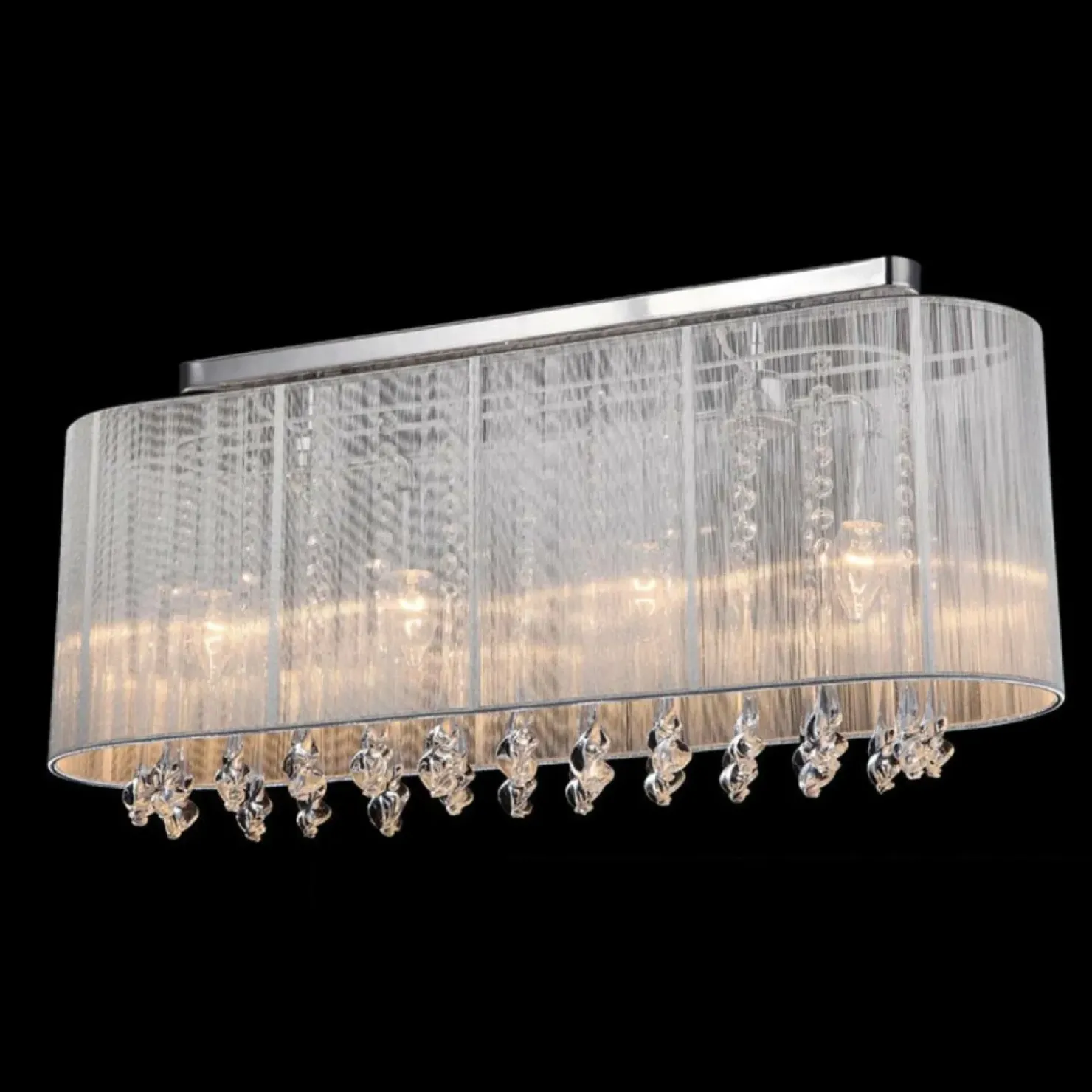 Szeroka lampa sufitowa glamour MXM1870-4 WH ISLA | Kaja Oświetlenie*Sklep Kaja Online