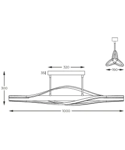 Szeroka lampa sufitowa LED do sypialni C230857003 BAEZ | Kaja*Sklep Kaja New
