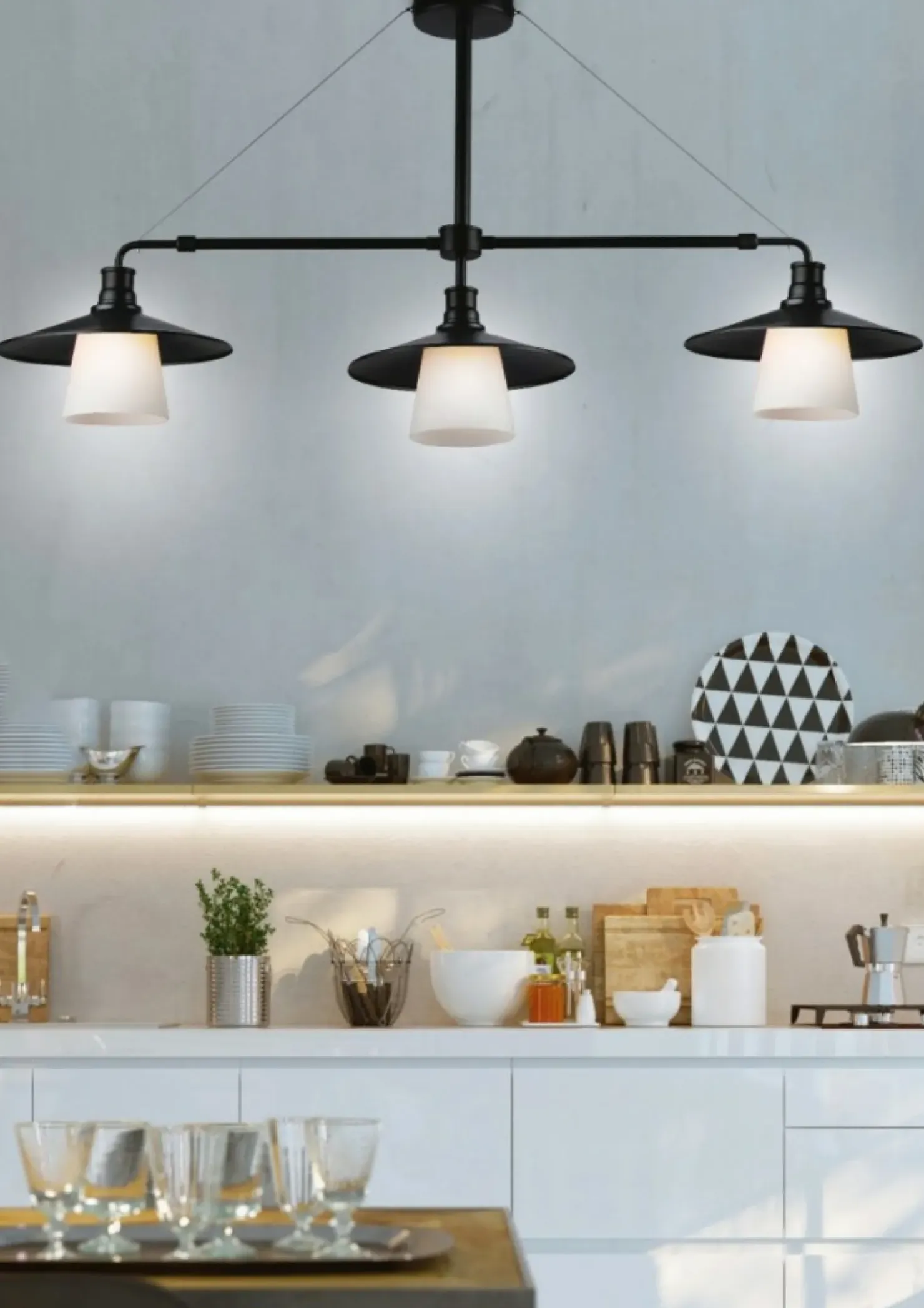 Szeroka lampa wisząca do jadalni 33-43115 LOFT | Kaja Oświetlenie*Sklep Kaja Online