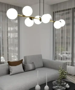 Online Sklep Kaja Szeroka lampa wisząca nad stół w jadalni 1241/8 z serii GRAVITY | Kaja