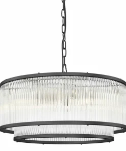 Store Sklep Kaja Szeroka lampa wisząca z podwójnym kloszem P0528-06H-P7AC SERGIO | Kaja