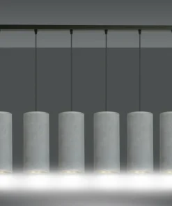 Clearance Sklep Kaja Szeroka lampa wisząca z szaro-złotymi abażurami 1060/6 BENTE | Kaja