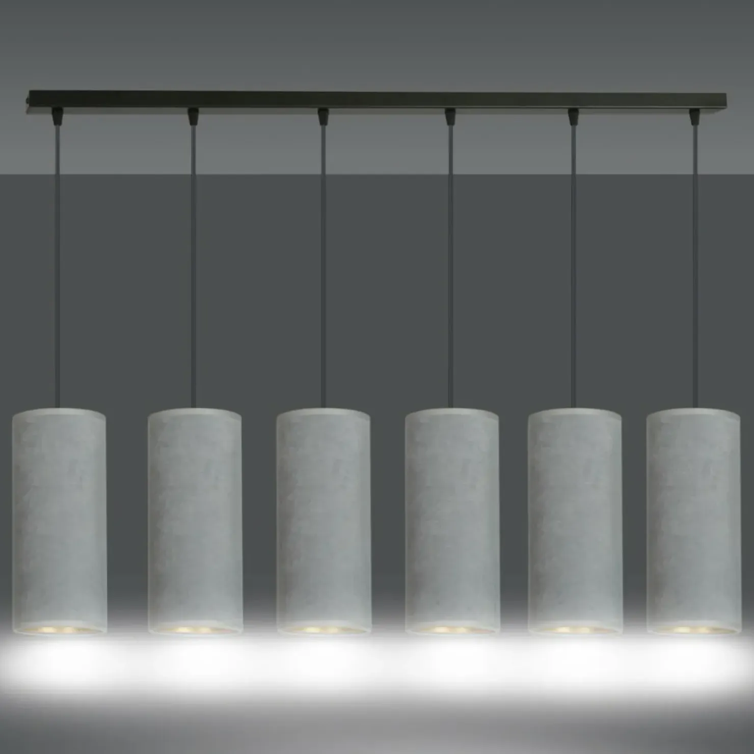 Clearance Sklep Kaja Szeroka lampa wisząca z szaro-złotymi abażurami 1060/6 BENTE | Kaja