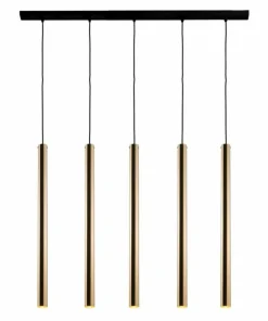Shop Sklep Kaja Szeroka lampa wisząca ze złotymi tubami ANT 8887 AKADI | Kaja