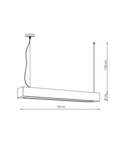 Flash Sale Sklep Kaja Szeroka lampa wisząca93cm LP-7001/1P 20 BK-93 24 CCT IBROS | Kaja