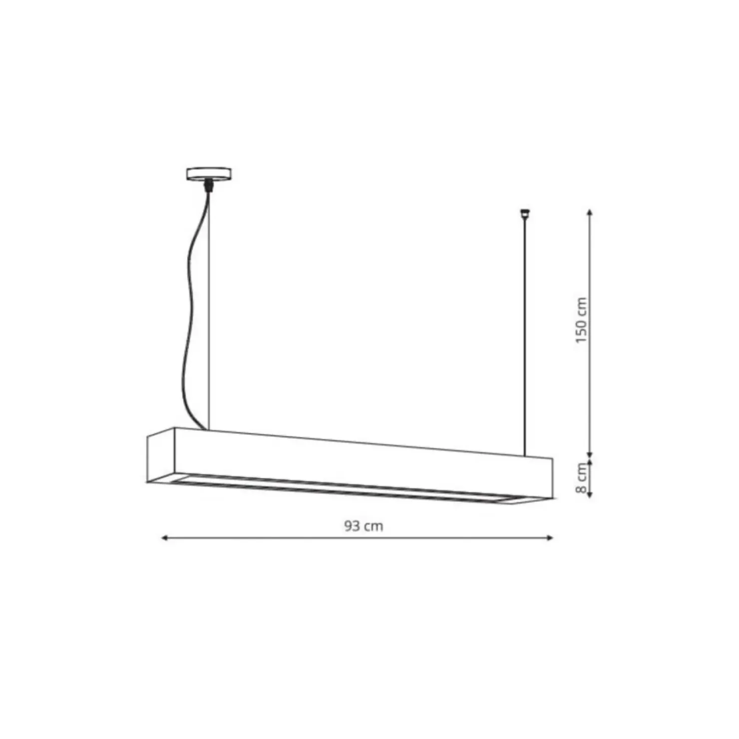 Flash Sale Sklep Kaja Szeroka lampa wisząca93cm LP-7001/1P 20 BK-93 24 CCT IBROS | Kaja