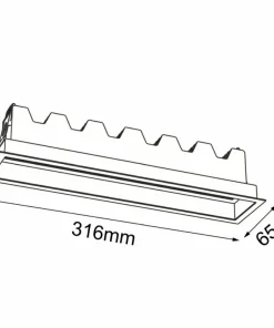 Szeroka listwa podtynkowa LED 20W 4000K ANT 3053 A-GLARE | Kaja*Sklep Kaja Outlet