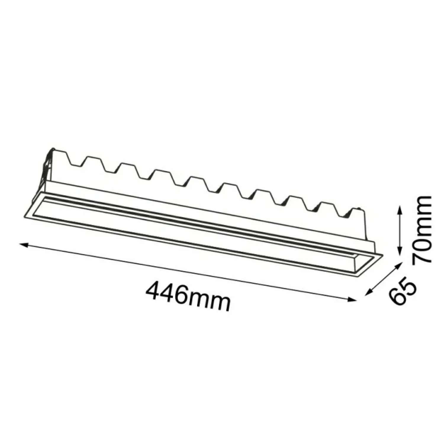Szeroka listwa podtynkowa LED 30W 3000K ANT 3056 A-GLARE | Kaja*Sklep Kaja Cheap