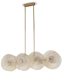 Flash Sale Sklep Kaja Szeroka, ozdobna lampa wisząca nad stół MOD007PL-08G1 z serii ASTER złoty