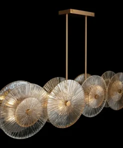 Flash Sale Sklep Kaja Szeroka, ozdobna lampa wisząca nad stół MOD007PL-08G1 z serii ASTER złoty