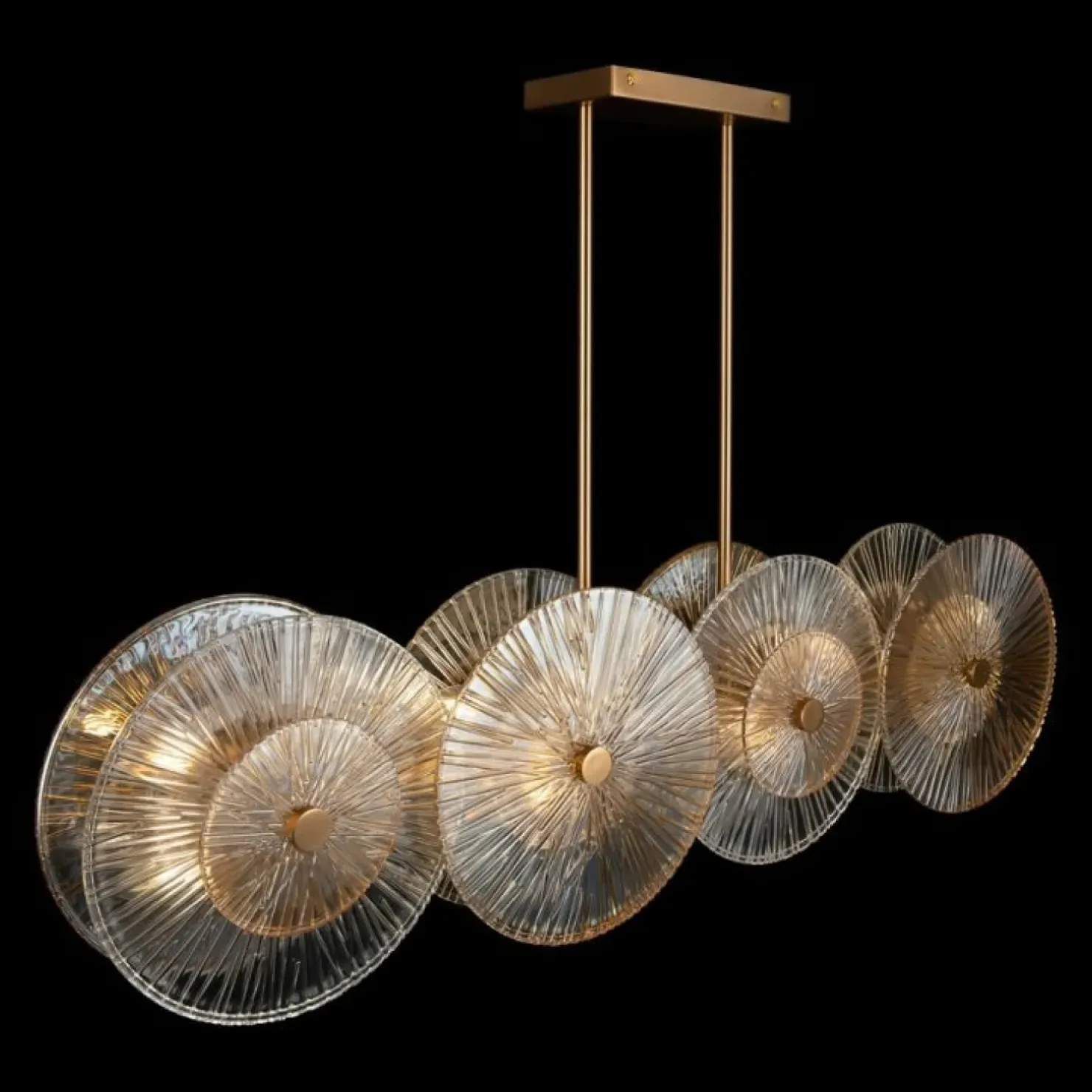 Flash Sale Sklep Kaja Szeroka, ozdobna lampa wisząca nad stół MOD007PL-08G1 z serii ASTER złoty