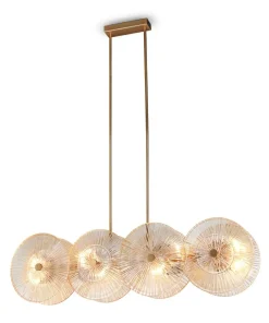 Flash Sale Sklep Kaja Szeroka, ozdobna lampa wisząca nad stół MOD007PL-08G1 z serii ASTER złoty