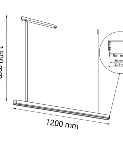 Discount Sklep Kaja Szeroka, techniczna lampa LED 120cm 4000K ANT 1850 HIATE | Kaja