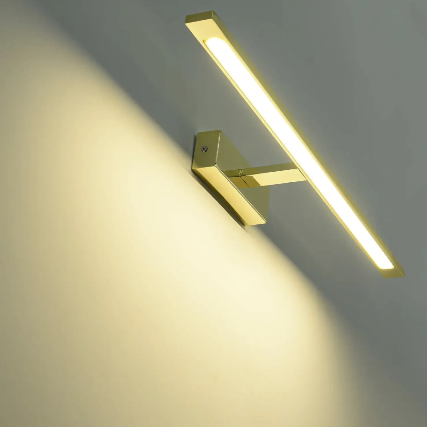 Szeroka, złota lampa ścienna LED GS-LWB-20W/3 GOLD ISLA | Kaja*Sklep Kaja Discount