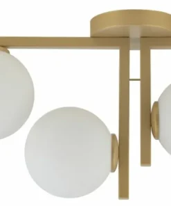 Sale Sklep Kaja Szeroka, złota lampa sufitowa z białymi kloszami SIG 33339 ANDY
