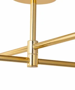Outlet Sklep Kaja Szeroka, złota lampa sufitowa z białymi kloszami TK 4738 - SARIUS