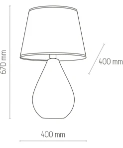 Szklana, czarno-złota lampka stołowa TK 5454 LACRIMA | Kaja*Sklep Kaja Best