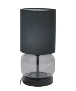 Szklana, smukła lampka nocna z abażurem TB-63748-BL-SG DORME | Kaja*Sklep Kaja Clearance