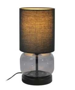 Szklana, smukła lampka nocna z abażurem TB-63748-BL-SG DORME | Kaja*Sklep Kaja Clearance